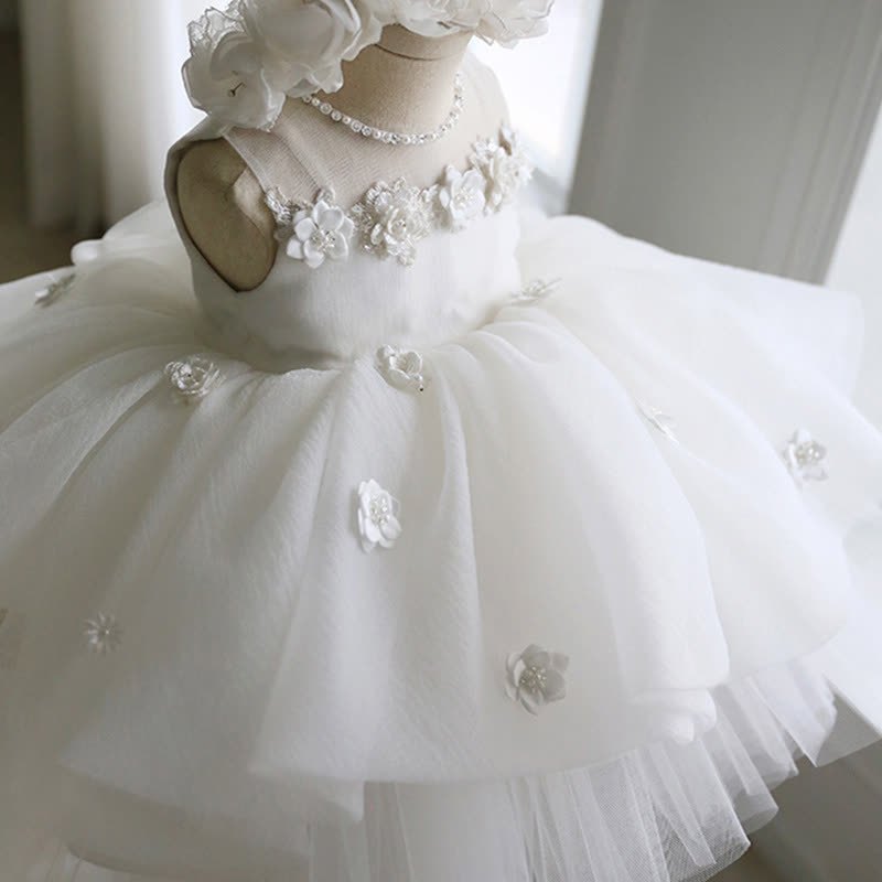 Mesh Rosette Sleeveless Midi Dresses - image 3