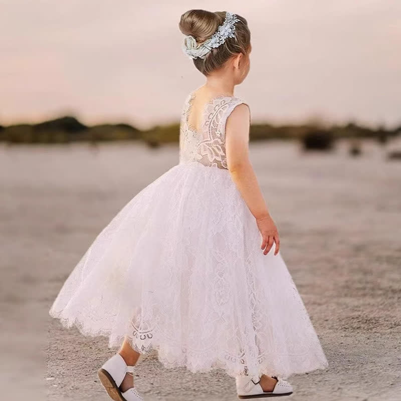 Lace Paisley Edge Sleeveless Maxi Dresses - image 8