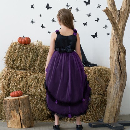 Satin & Mesh Rosette Sleeveless Mid-long Dresses - image 28