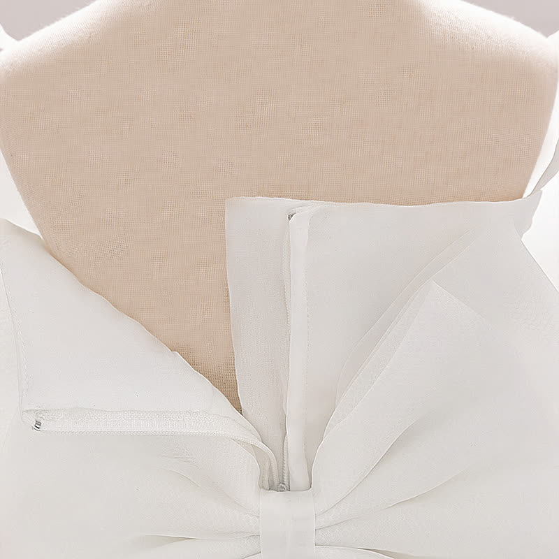 Organza Bow Rosette Maxi Dresses - image 23