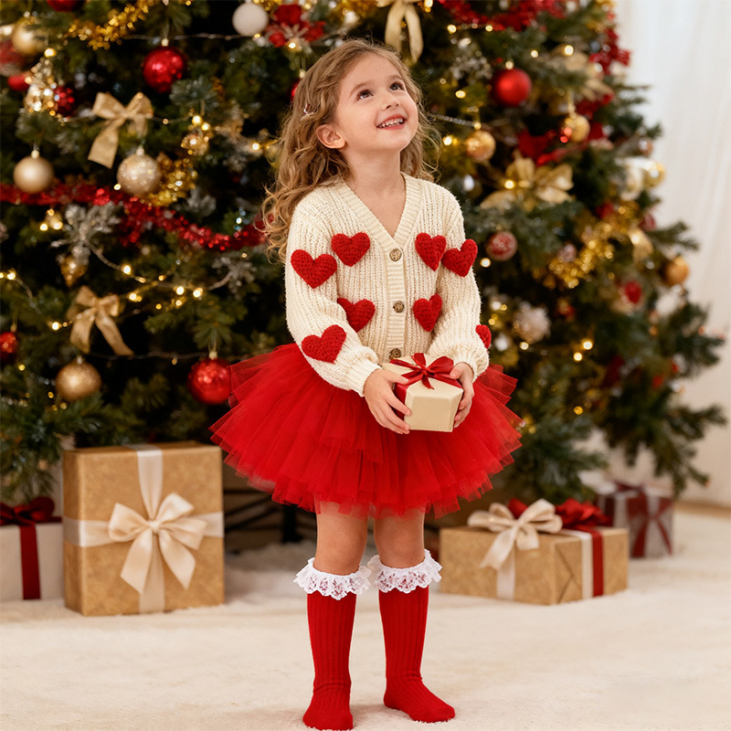 Knitwear Heart Long Sleeve Regular Outerwear - image 7