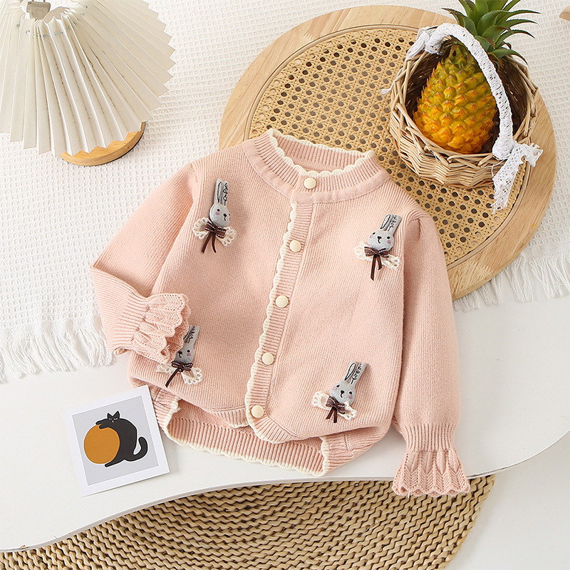 Knitting Embellished Long Sleeve Regular Two-piece Set - image 3