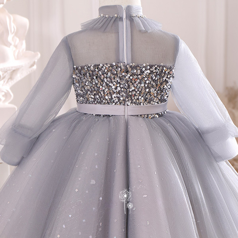 [Archive Sale] Mesh Split Joint Long Sleeve Midi Dresses - image 6