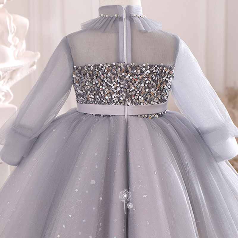 [Archive Sale] Mesh Split Joint Long Sleeve Midi Dresses - image 6