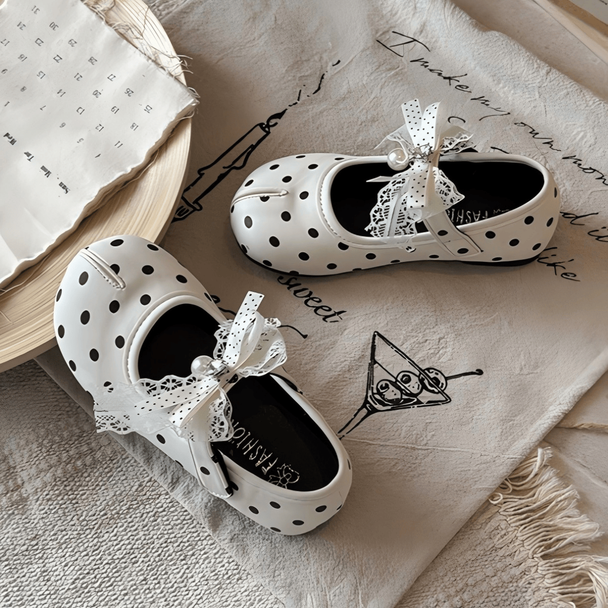 Polka Dots Bow  Round Toe Mary Janes  - image 6