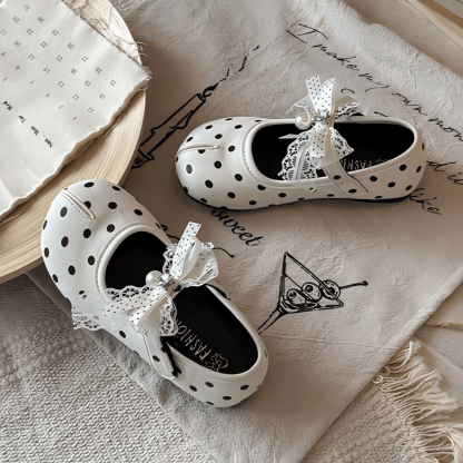 Polka Dots Bow  Round Toe Mary Janes  - image 6