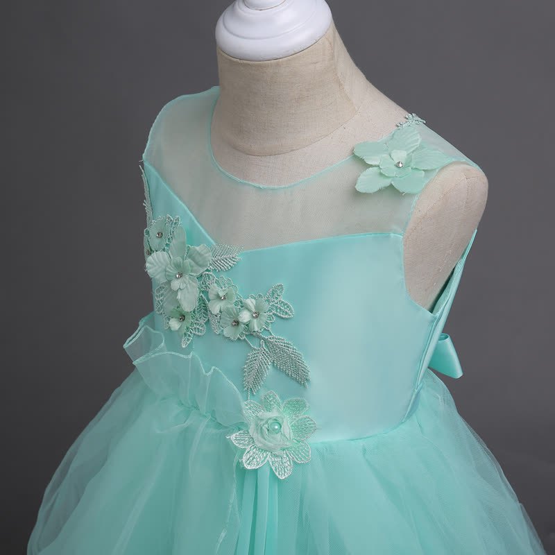 Organza Rosette Sleeveless Maxi Dresses - image 5