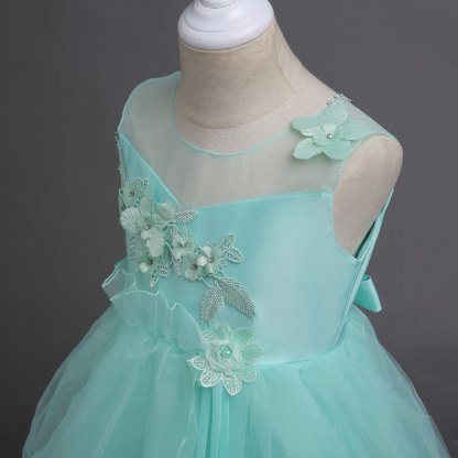 Organza Rosette Sleeveless Maxi Dresses - image 5