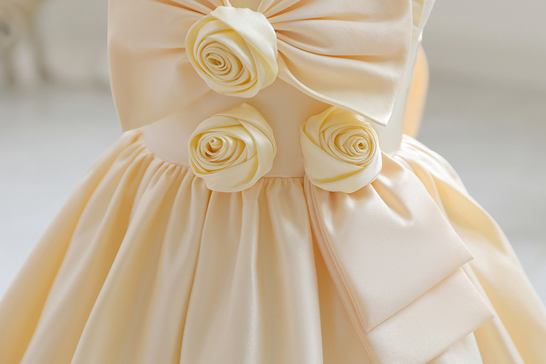 Satin Rosette Sleeveless Midi Dresses - image 17