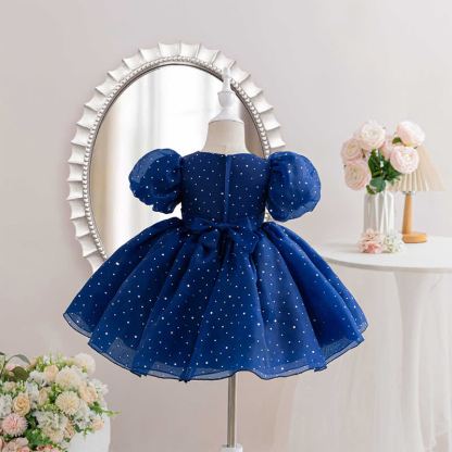 Organza  Short Sleeve Mid-long Dresses - image 3
