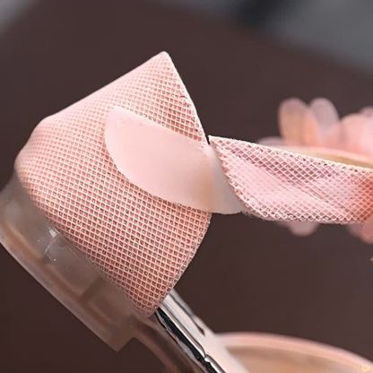 Solid Sequins Rosette Open Toe Mary Janes - image 8