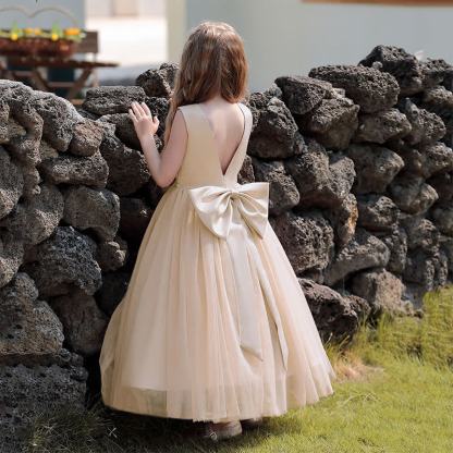 Satin Bow Sleeveless Maxi Dresses - image 5
