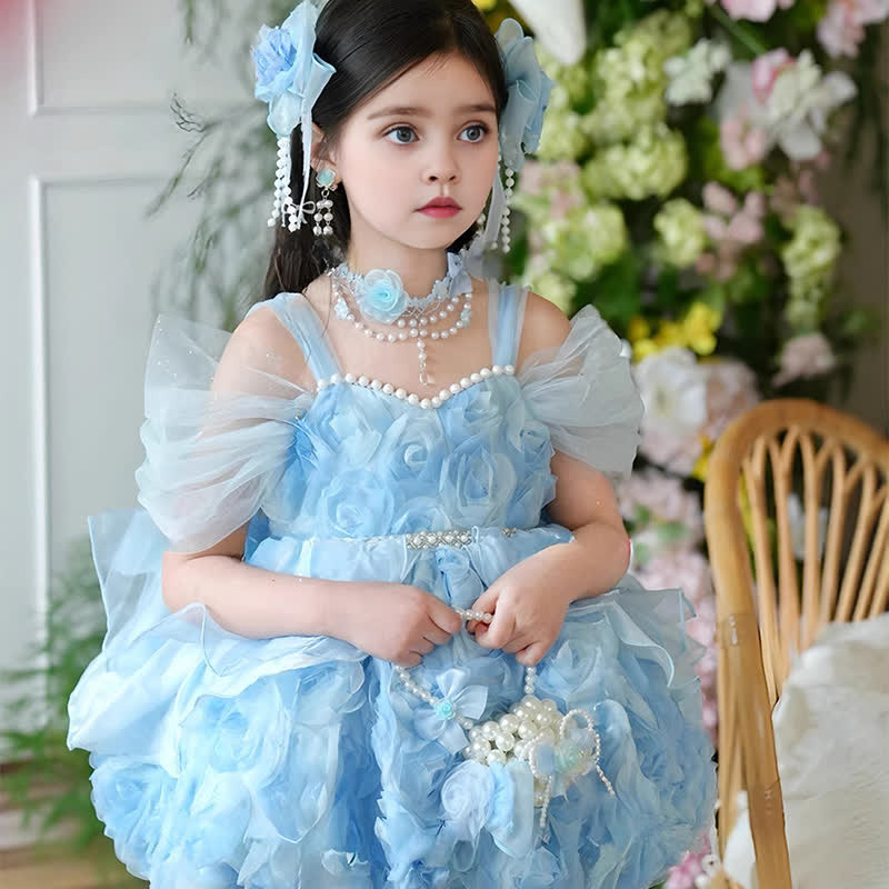 Mesh Rosette Sleeveless Midi Dresses - image 3