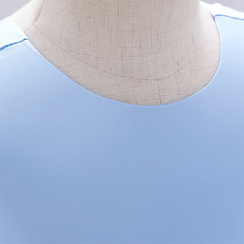 Satin & Mesh Bow Sleeveless Maxi Dresses - image 7