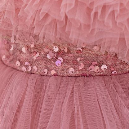 Mesh Bow Sleeveless Midi Dresses - image 4