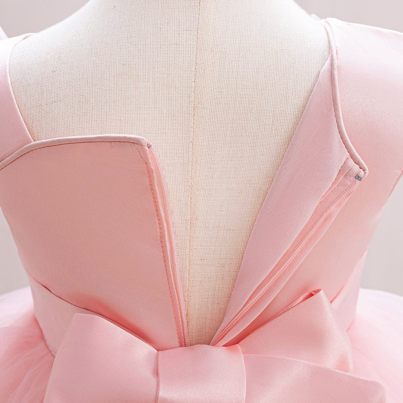 Mesh Bow Folds Sleeveless Mid-long Dresses - image 9