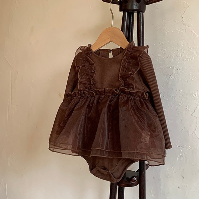 [Archive Sale] Cotton Flouncing Long Sleeve Regular Bodysuit - image 4