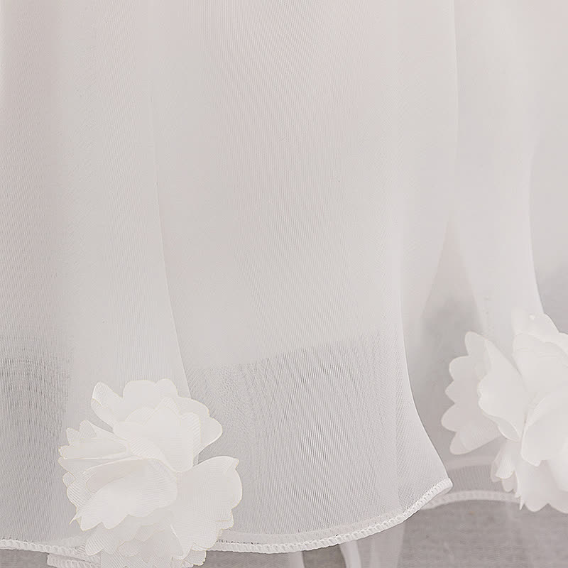 Organza Bow Rosette Maxi Dresses - image 26