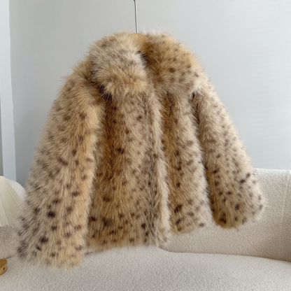 Faux Fur Collar Long Sleeve Regular Outerwears - image 3