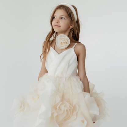 Organza Rosette Sleeveless Midi Dresses - image 8