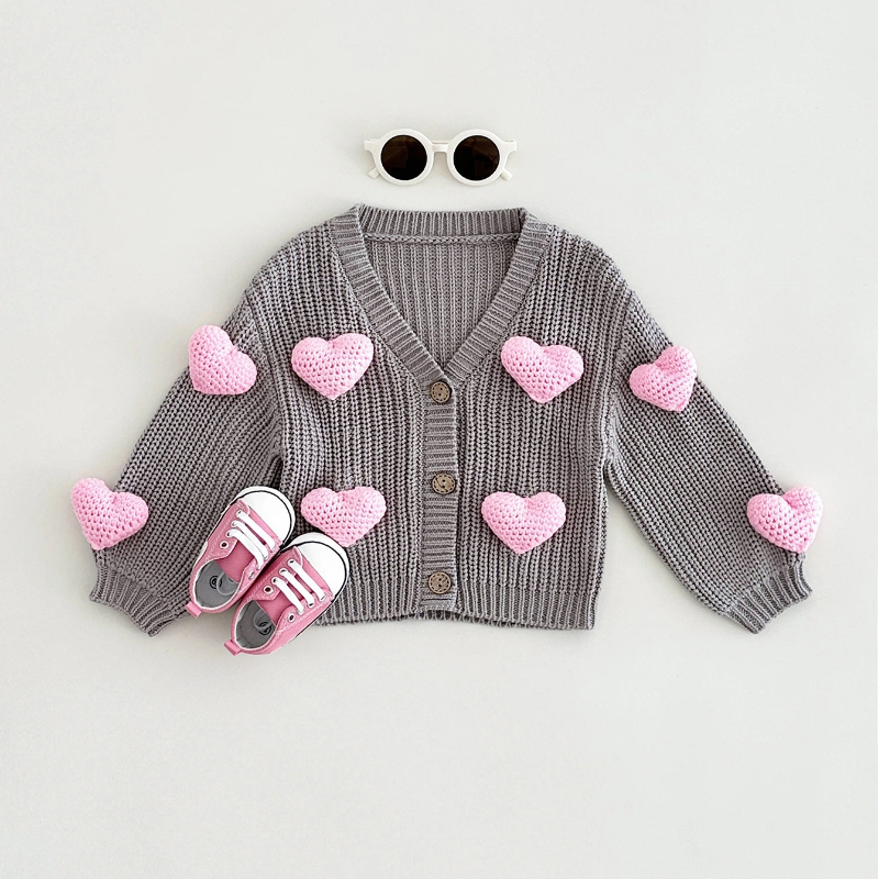Knitwear Heart Long Sleeve Regular Outerwear - image 17