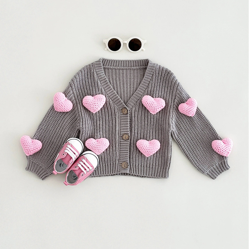 Knitwear Heart Long Sleeve Regular Outerwear - image 17