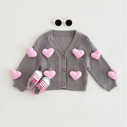 Knitwear Heart Long Sleeve Regular Outerwear - image 17