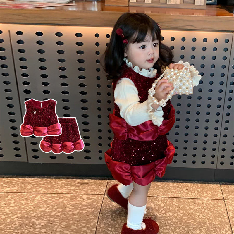 Sequins Fleece Sequins Sleeveless Regular Dresses - image 8