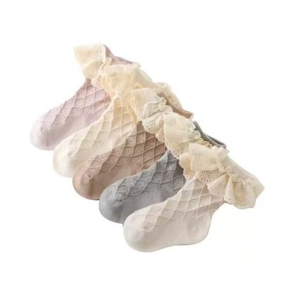 Solid Stitching Lace Socks - image 10