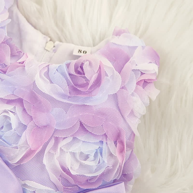 [Archive Sale] Satin & Mesh Bow Sleeveless Mid-long Dresses - image 3