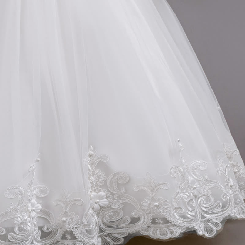 Mesh Lace Rosette Long Sleeve Maxi Dresses - image 5