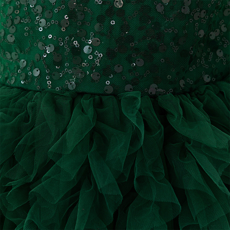 Mesh Folds Sequins Sleeveless Mid-long Dresses - image 28