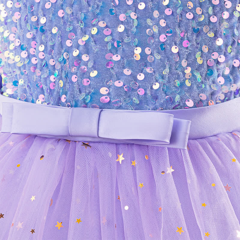 Sequins & Mesh Bow Sequins Sleeveless Maxi Dresses - image 30