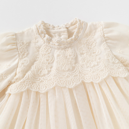 [Archive Sale] Mesh Split Joint Long Sleeve Midi Dresses - image 3