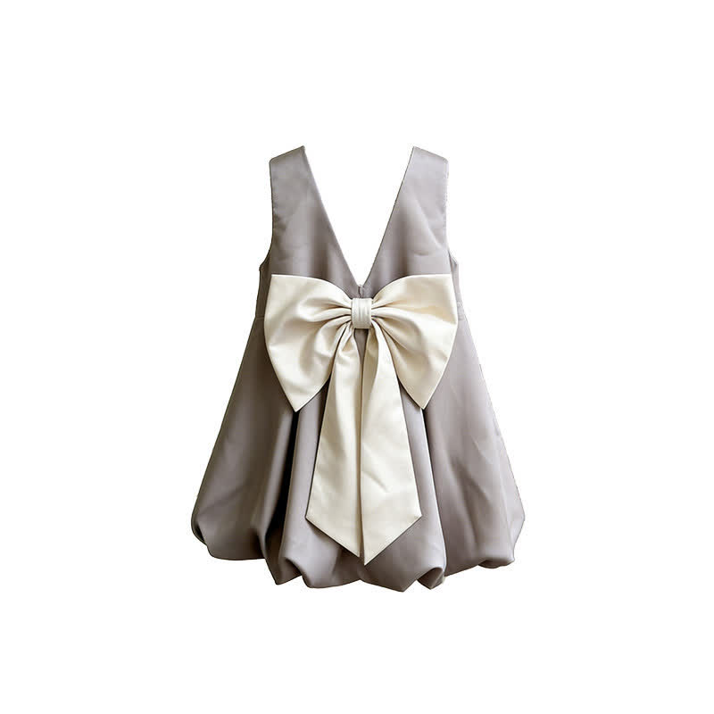 Satin Bow Sleeveless Midi Dresses - image 6