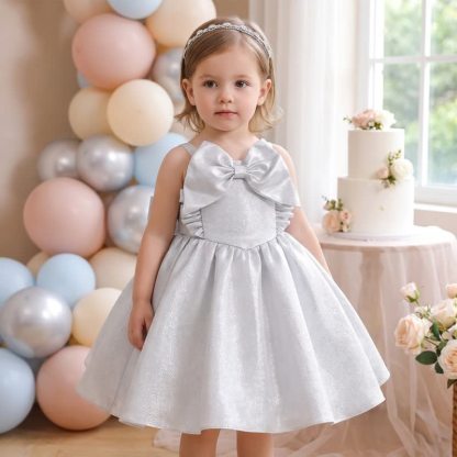 Silk-blend Bow Sleeveless Short Dresses - image 5