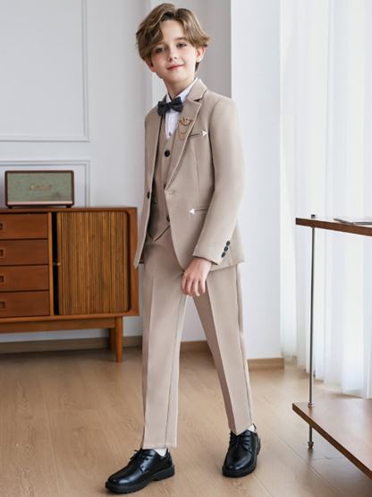 Chemical Fiber Blend Bow Long Sleeve Regular Six-piece Formal Suit - image 3
