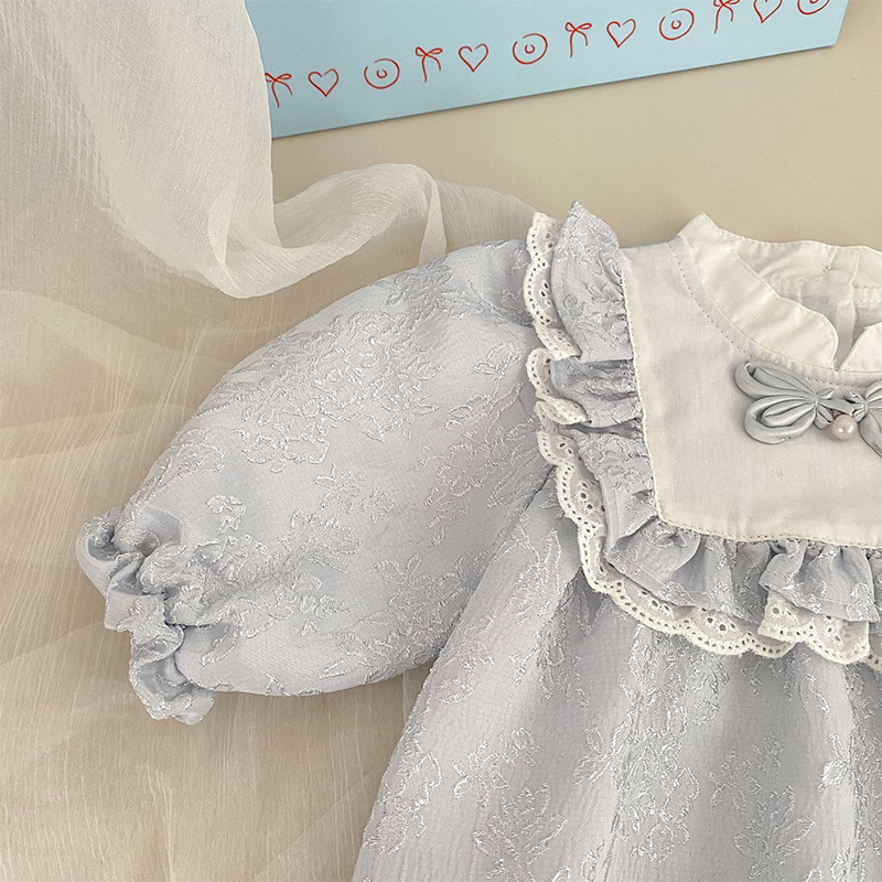 [Archive Sale] Jacquard Folds Bow Long Sleeve Regular Bodysuit - image 10