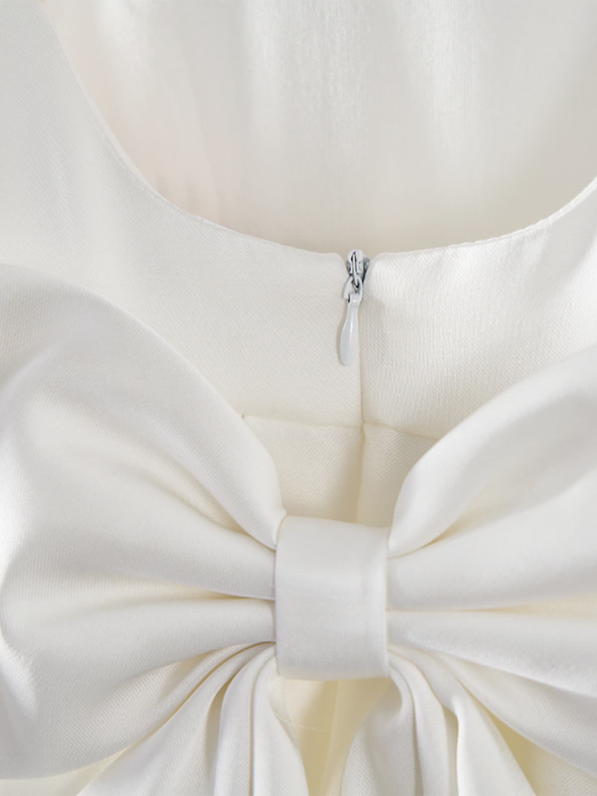 Satin Bow Sleeveless Mid-long Dresses - image 6