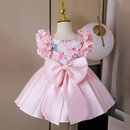 Satin Rhinestone Sequins Sleeveless Short Dresses - image 3