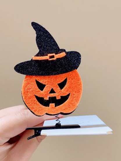 Halloween With Glitter Hair Accessories - Pumpkin Hat - One size - image 5