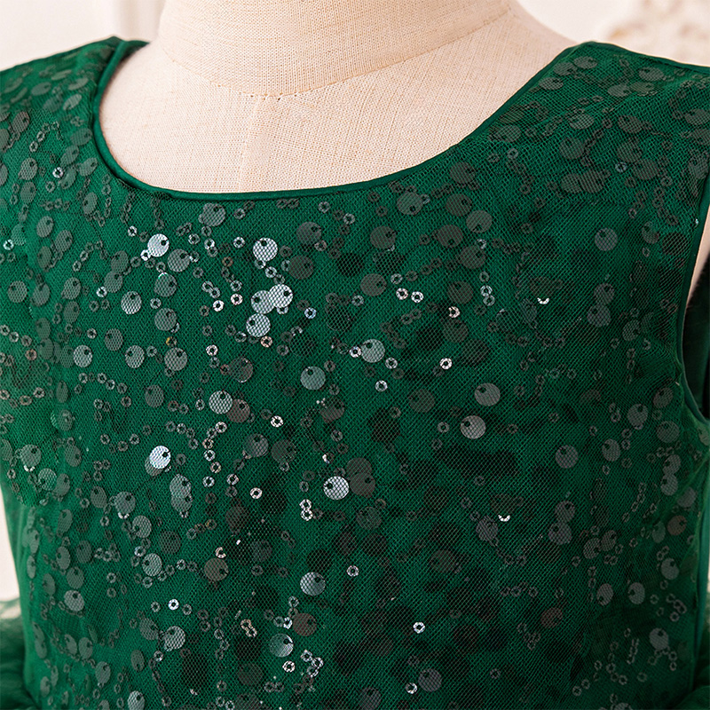 Mesh Folds Sequins Sleeveless Mid-long Dresses - image 25