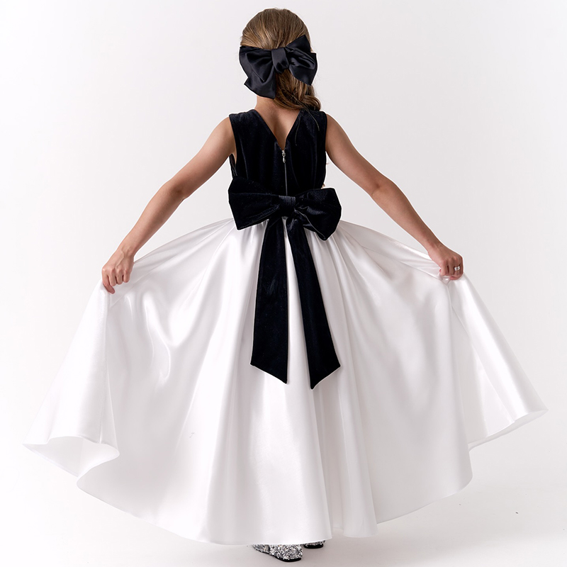 Satin Bow Sleeveless Maxi Dresses - image 20