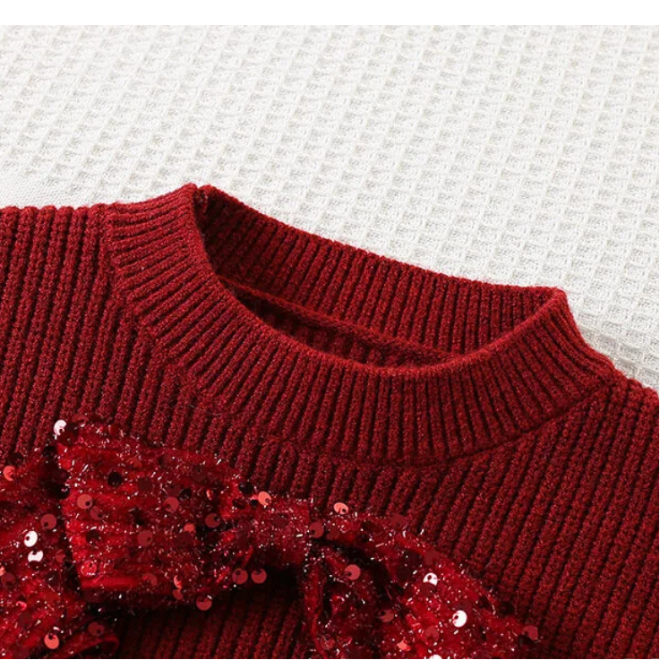Knitwear Bow Long Sleeve Regular Two-piece Set - image 6