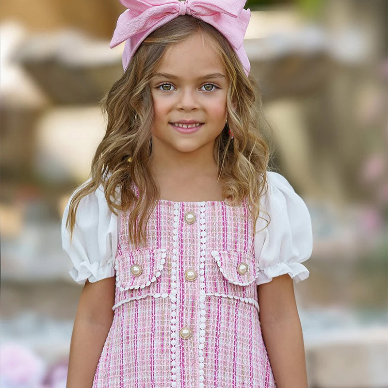 Tweed Split Joint Short Sleeves Midi Dresses - image 10