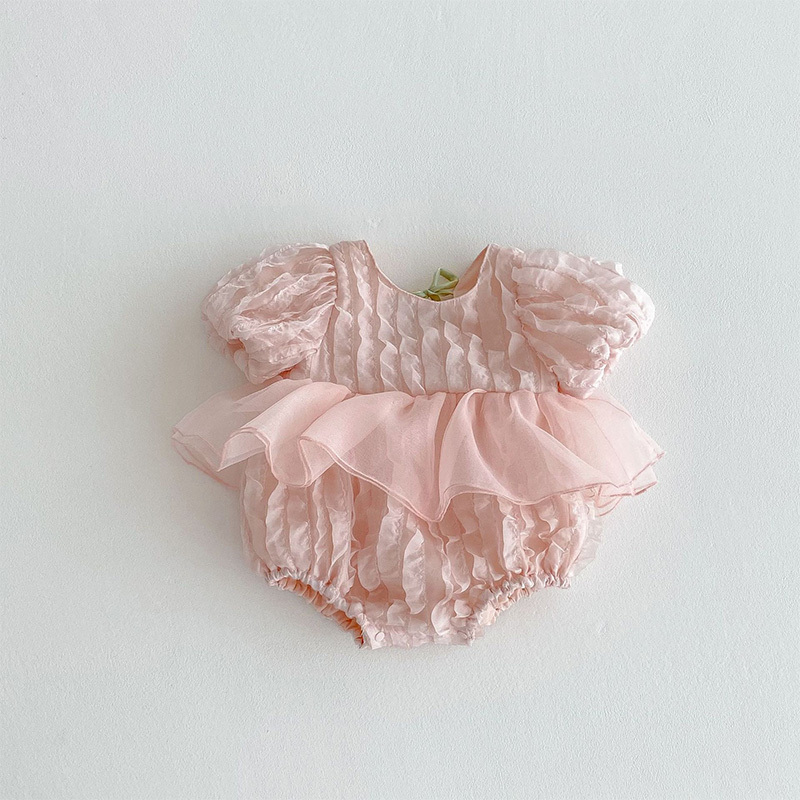 Chiffon Rosette Short Sleeve Regular Dresses - image 4