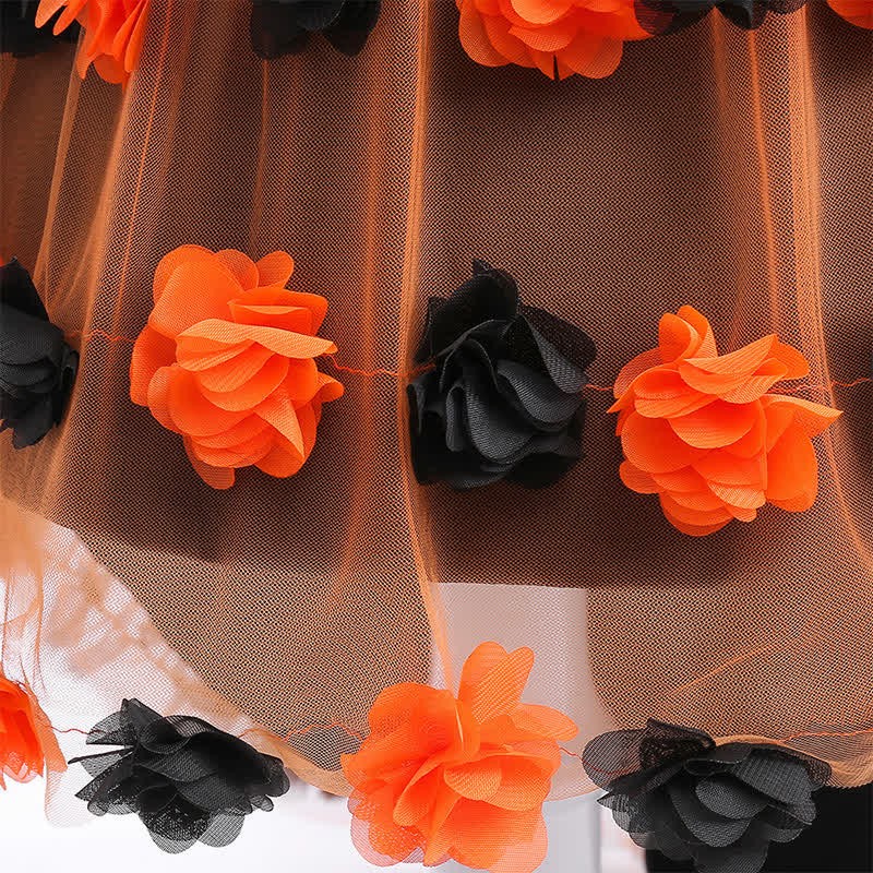 Satin & Mesh Rosette Sleeveless Mid-long Dresses - image 20