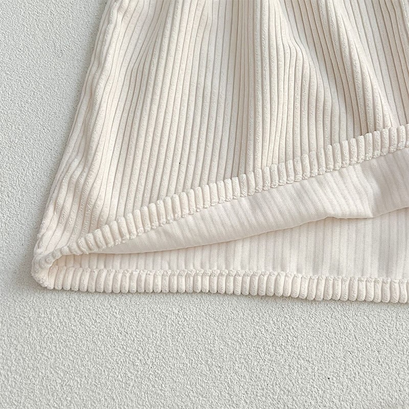 Corduroy Ditsy Floral Long Sleeve Mid-long Dresses&Bodysuit - image 26