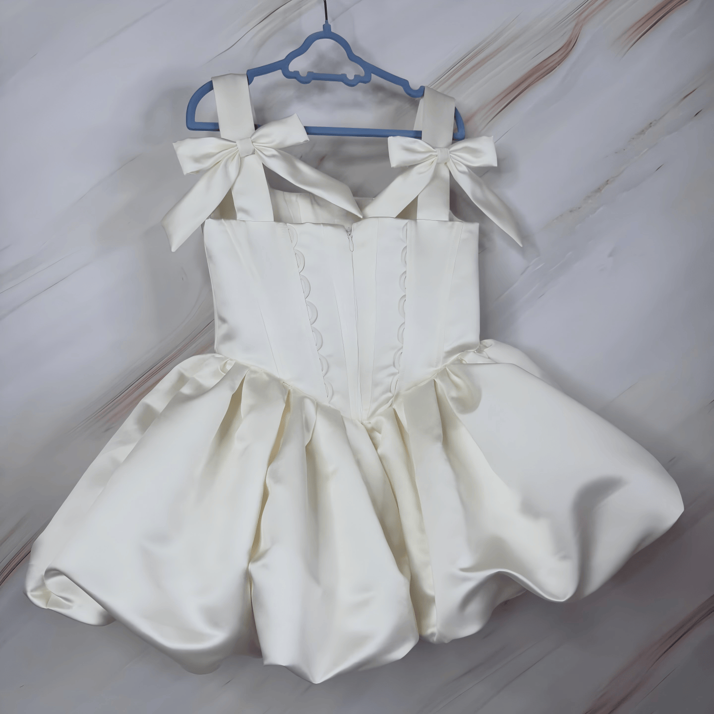 Satin Bow Sleeveless Midi Dresses - image 9
