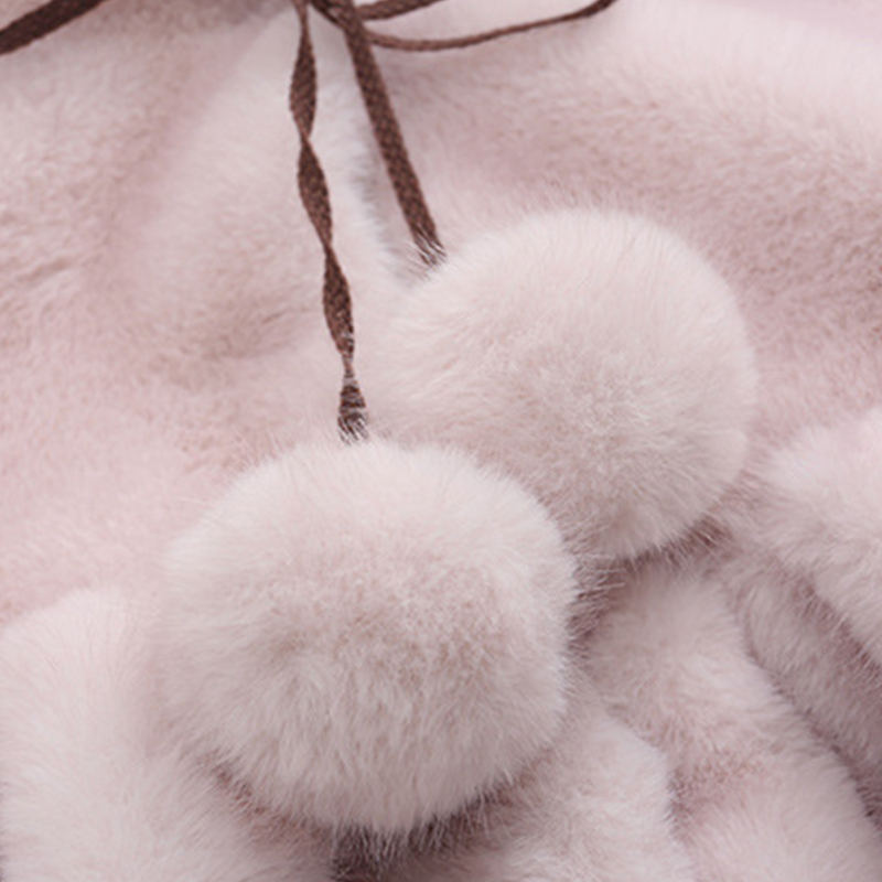 Faux Fur Fuzzy Ball Long Sleeve Regular Outerwears - image 20